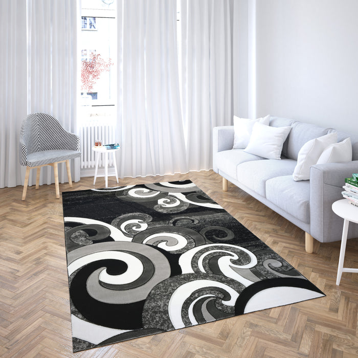 ARUBA RUG 5X8 BLACK