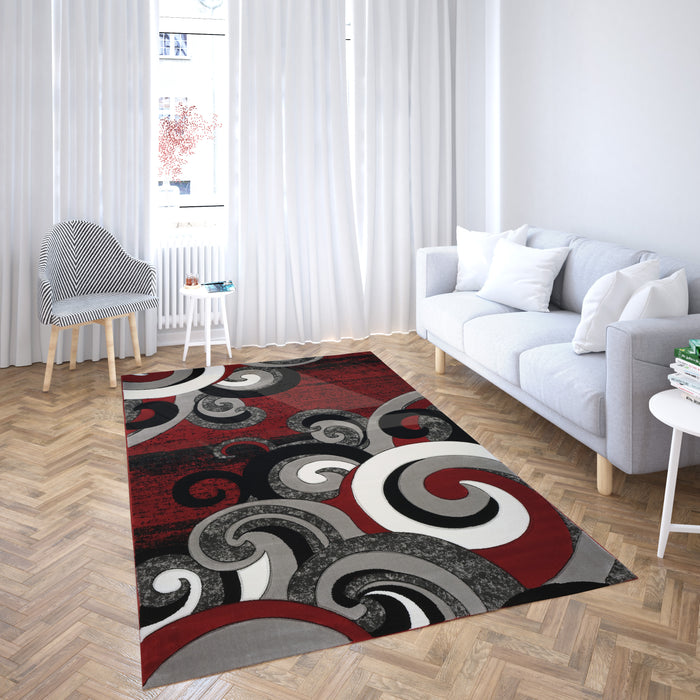 ARUBA RUG 5X8 RED