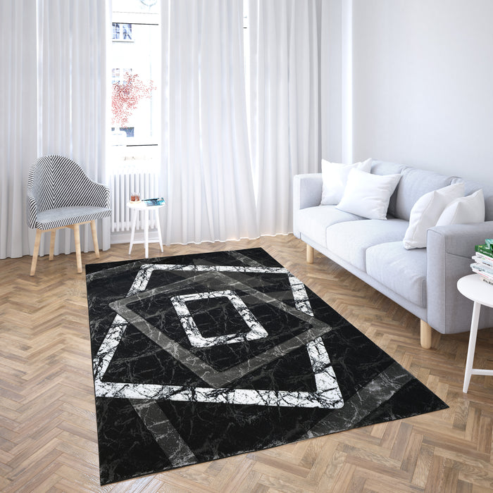 ARUBA RUG 5X8 BLACK