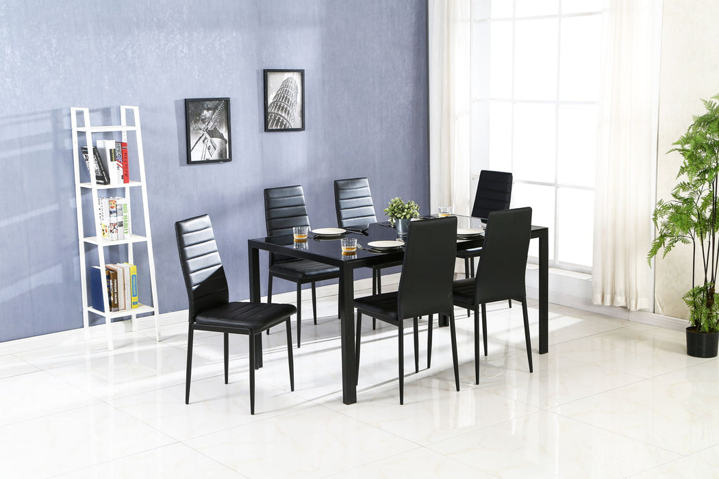 Noir – Dining set 7 pc