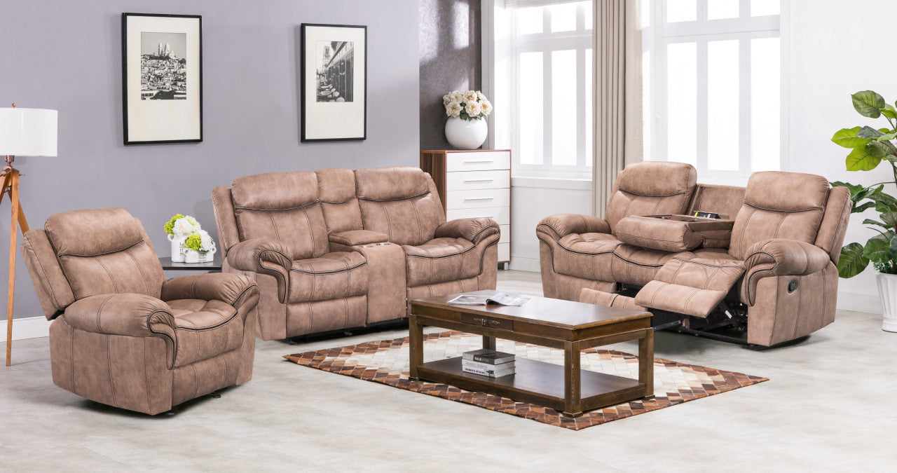 BOULDER MICROFIBER BROWN SOFA