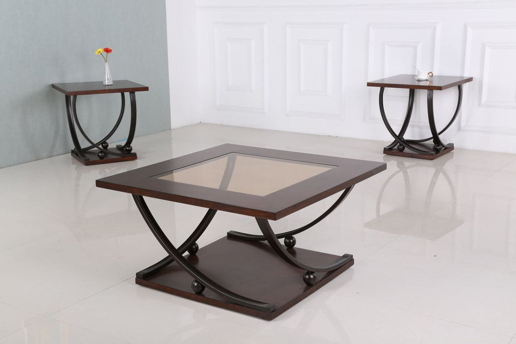 CHELSEA coffee TABLES BROWN 3 PCS