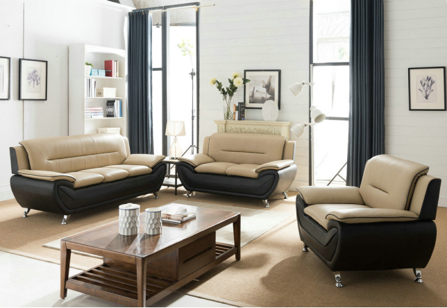 METRO LIVING ROOM BEIGE AND BROWN Sofa