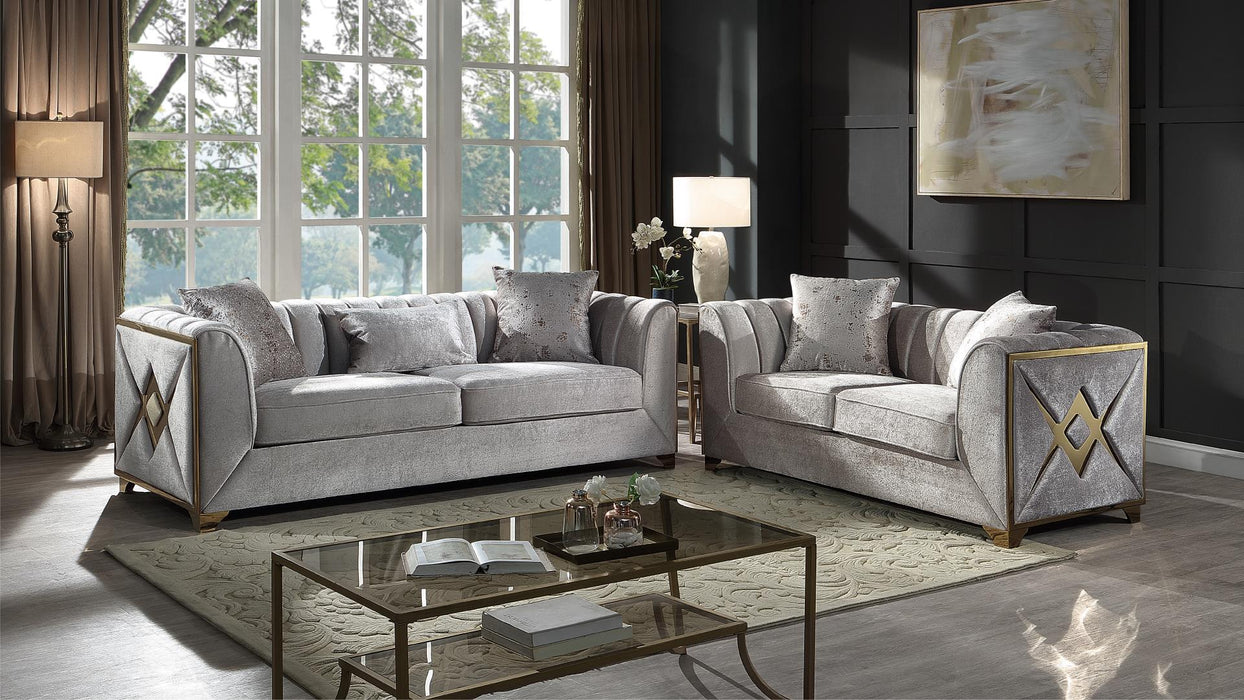 Velencia 2 Pc Cream (Sofa + Loveseat)