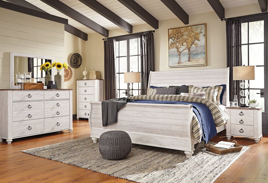 Willowton Queen Sleigh Bed Huntsville Furniture Outlet