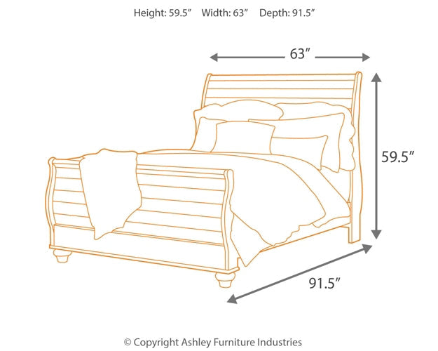 Willowton Queen Sleigh Bed Huntsville Furniture Outlet