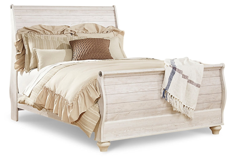 Willowton Queen Sleigh Bed Huntsville Furniture Outlet