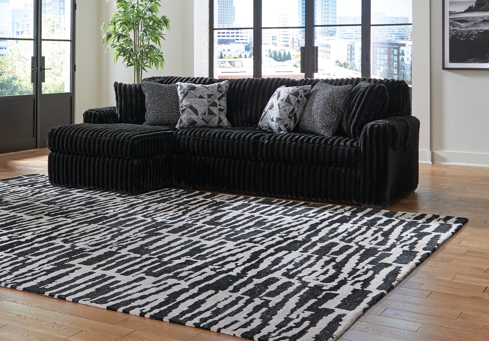 Midnight-Madness Left 2-Piece Sectional Sofa with Chaise