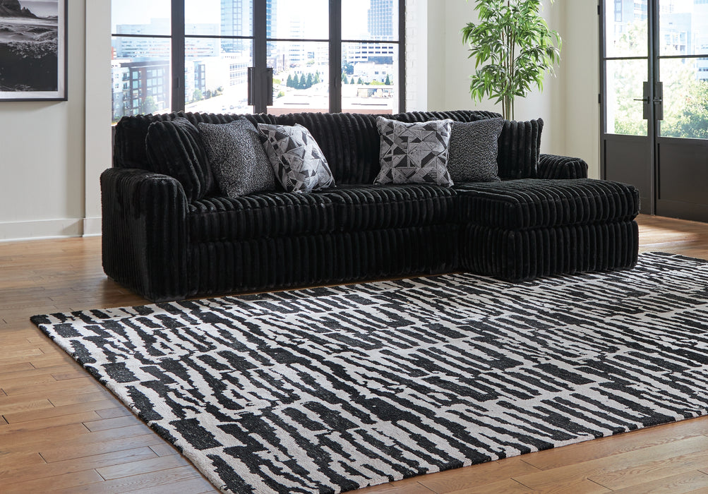 Midnight-Madness Right 2-Piece Sectional Sofa with Chaise