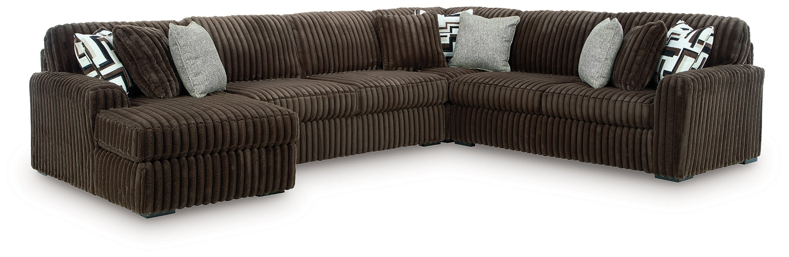 Midnight-Madness 4-Piece Sectional with Chaise