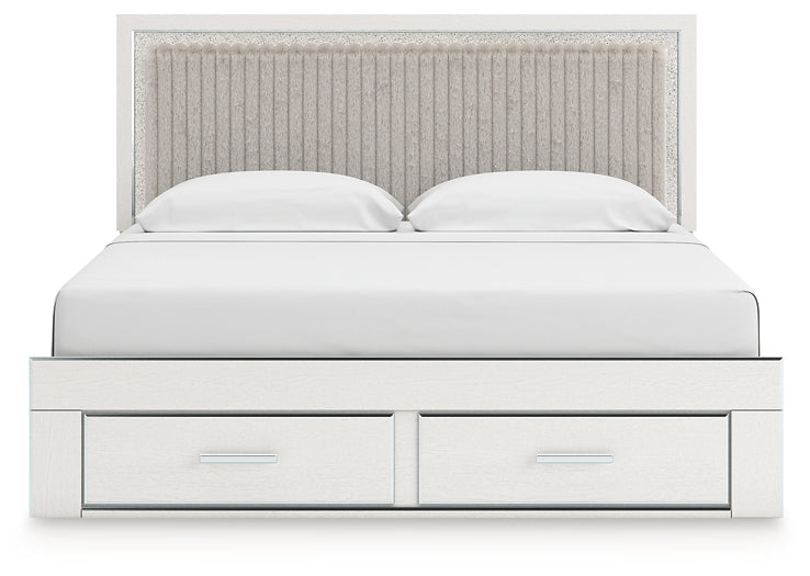 Zuraleus King Upholstered Panel Storage Bed