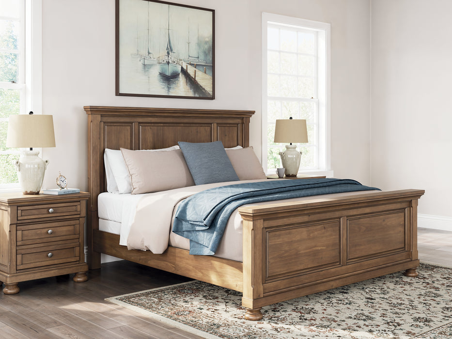 Feddinger King Panel Bed with Mirrored Dresser and Chest