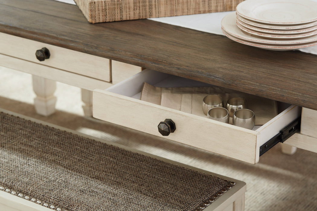 Bolanburg Dining Table and 2 Chairs and 2 Benches Huntsville Furniture Outlet