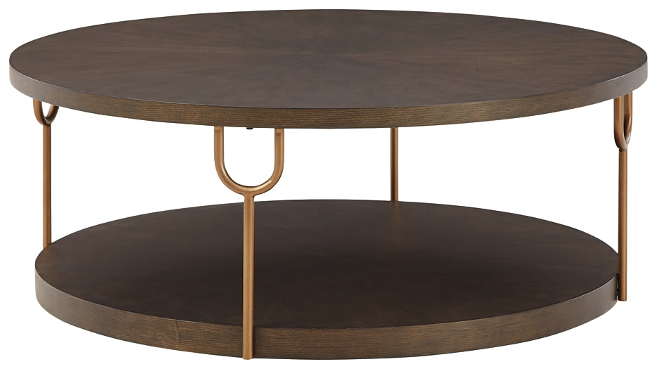 Brazburn Round Cocktail Table Huntsville Furniture Outlet