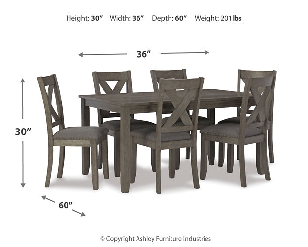 Caitbrook RECT DRM Table Set (7/CN) Huntsville Furniture Outlet