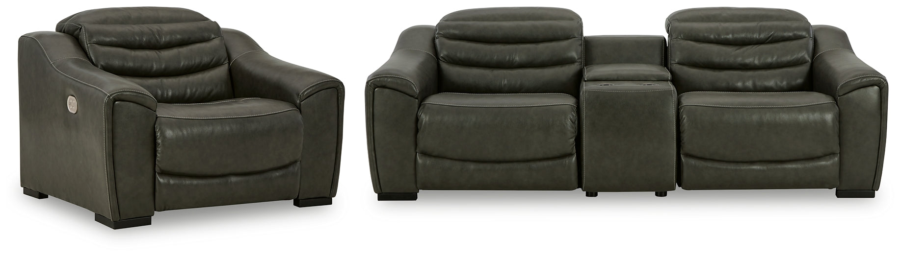 Center Line 3-Piece Sectional with Recliner Huntsville Furniture Outlet