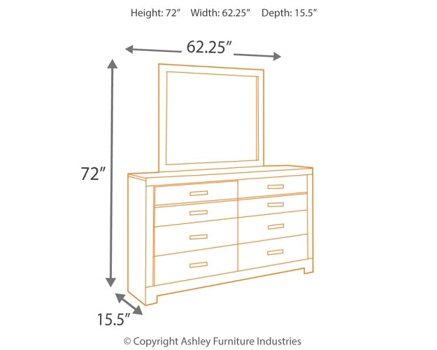 Culverbach Full Panel Bed with Mirrored Dresser Huntsville Furniture Outlet