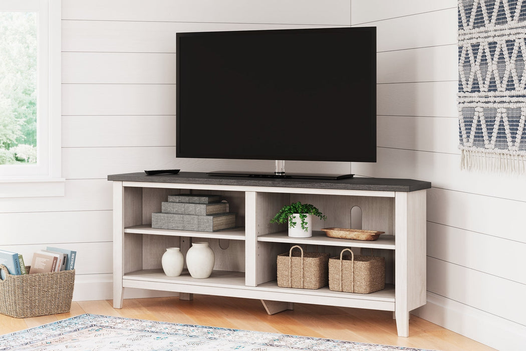 Dorrinson Medium Corner TV Stand Huntsville Furniture Outlet