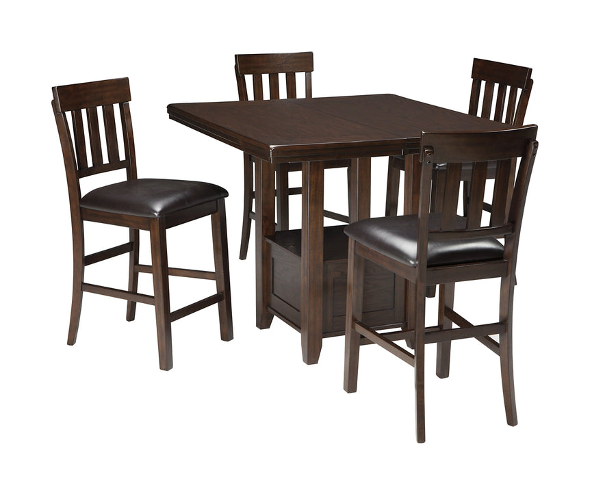 Haddigan Counter Height Dining Table and 4 Barstools Huntsville Furniture Outlet