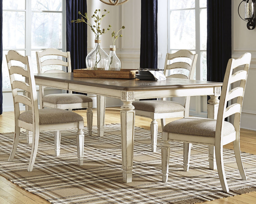 Realyn Dining Table and 4 Chairs Huntsville Furniture Outlet