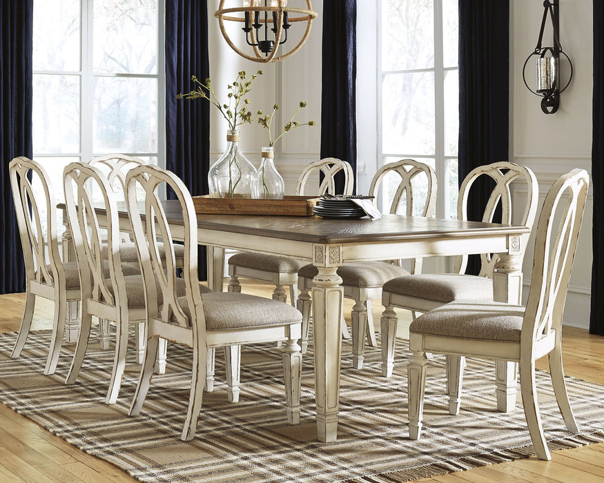 Realyn Dining Table and 8 Chairs Huntsville Furniture Outlet
