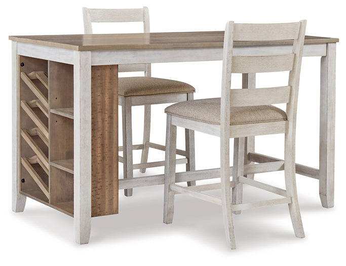 Skempton Counter Height Dining Table and 2 Barstools Huntsville Furniture Outlet