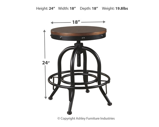 Valebeck Counter Height Dining Table and 4 Barstools Huntsville Furniture Outlet
