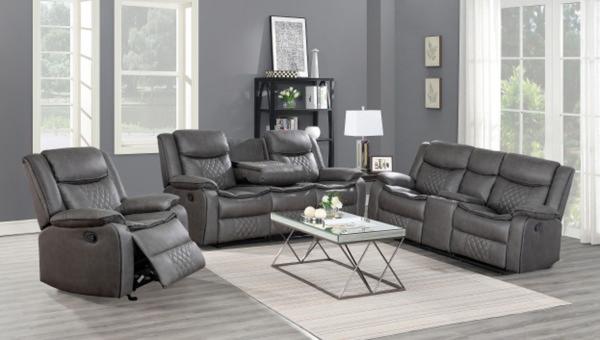 Silverado grey- 3 Piece Living Room Set