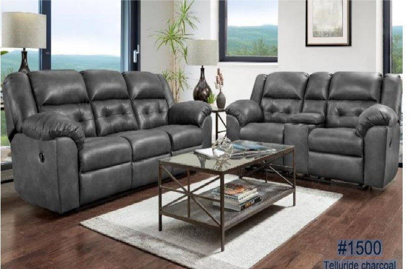 #1500 Telluride charcoal loveseat