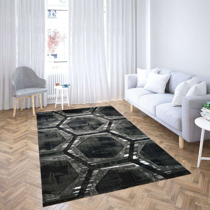 ARUBA RUG 5X8 BLACK