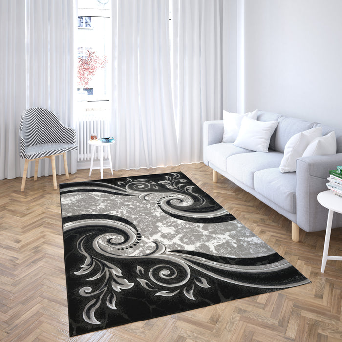 ARUBA RUG 5X8 BLACK