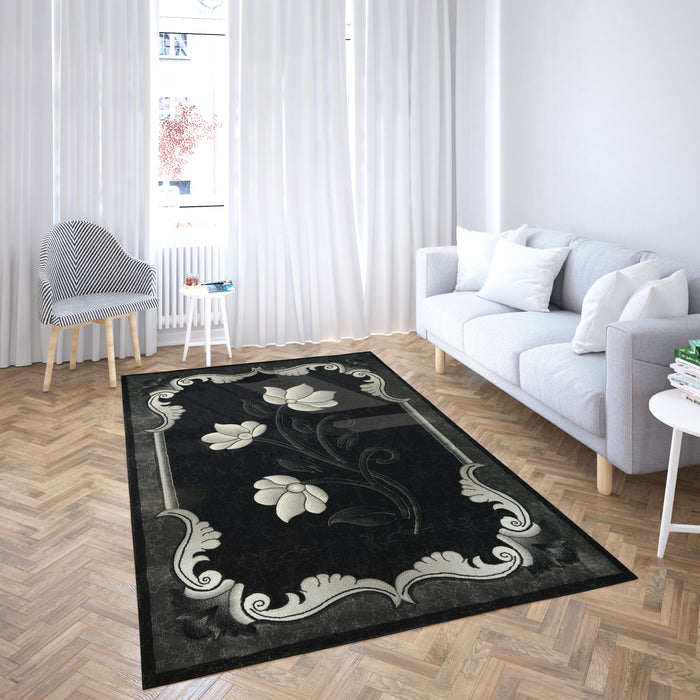 ARUBA RUG 5X8 BLACK