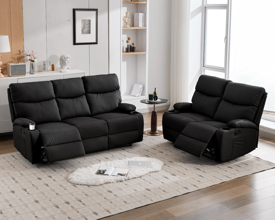 Black Reclining Sofa HCU5860 Loveseat