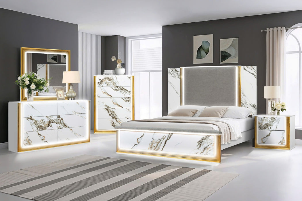 BR8012-King bed set(KB/MD/C/1N)