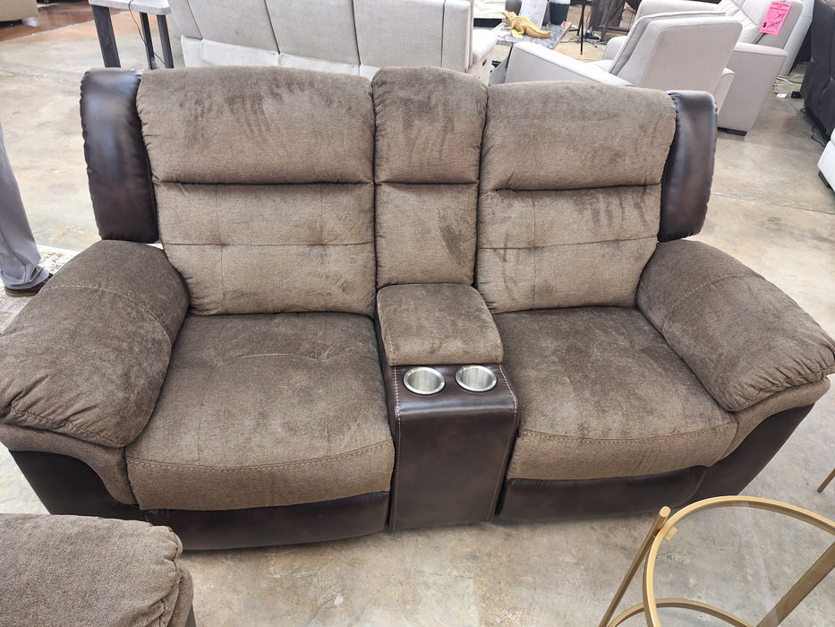 Abbyson Living Tacoma Manual Reclining loveseat Brown