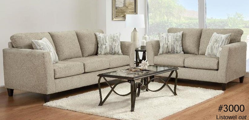 3000 Listowel oat loveseat