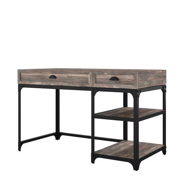 HMidea 23.5-in Brown Rustic Oak Writing Desk
