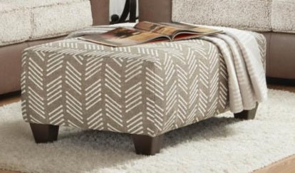 6100 Shearling mocha Ottoman