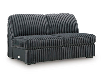 Midnight-Madness Armless Loveseat (Middle) gray