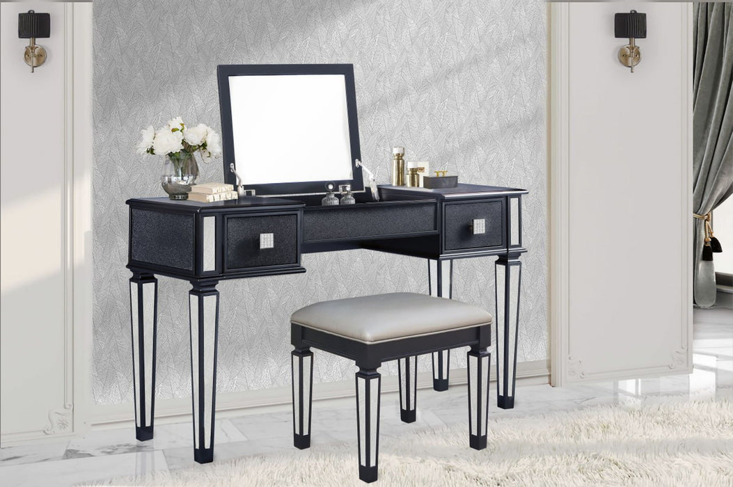JULIET VANITY/STOOL SET BLACK
