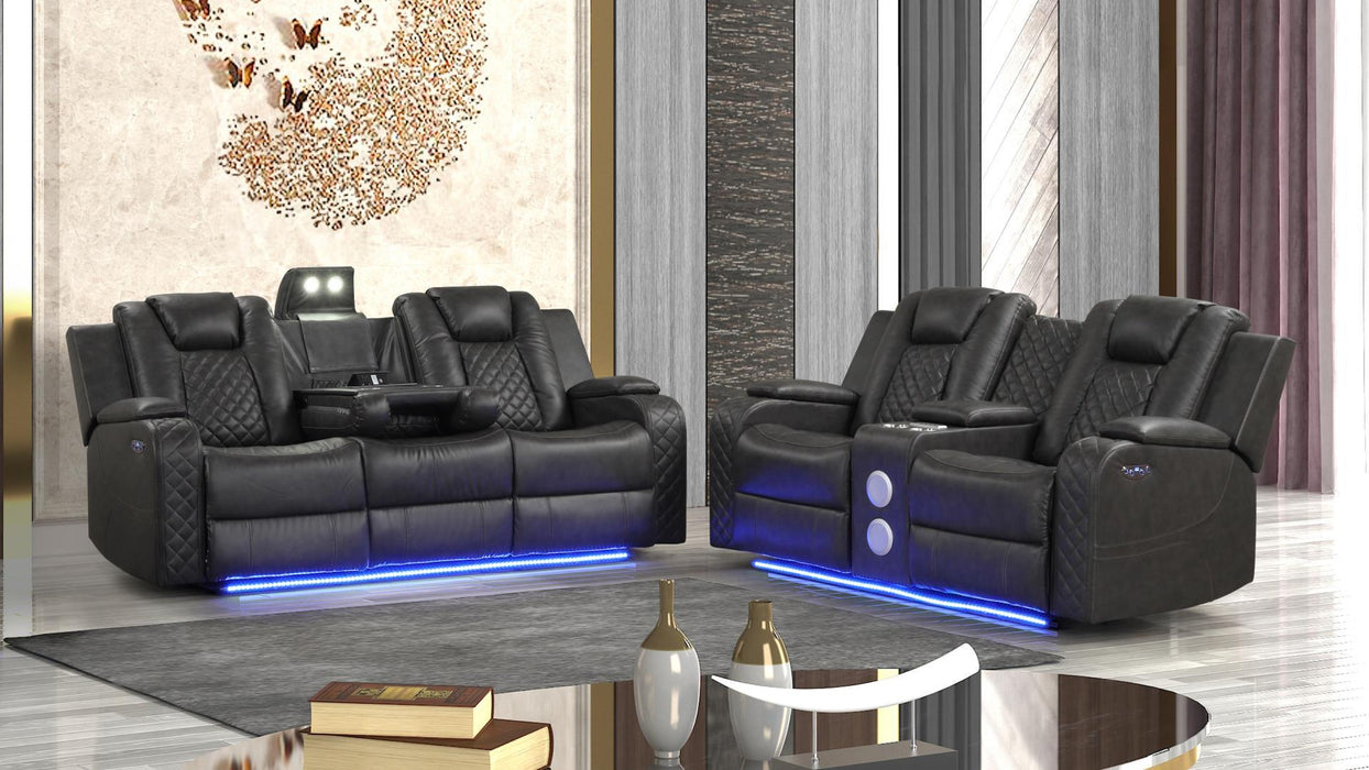 Benz 2 Pc Living Room Set in Gray