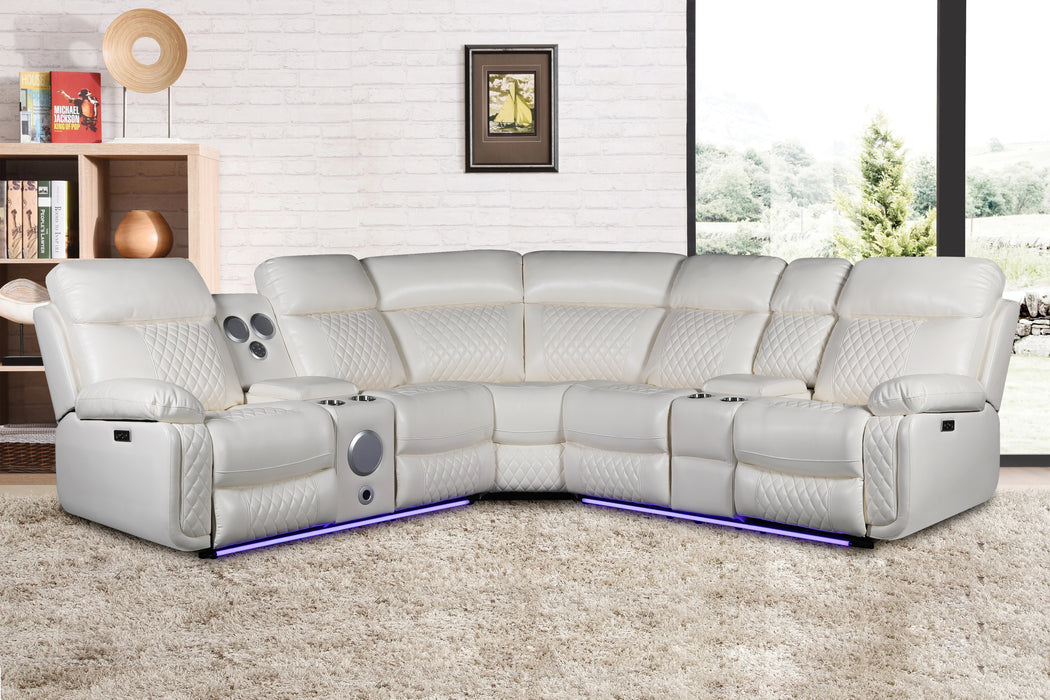 Wave white sectional