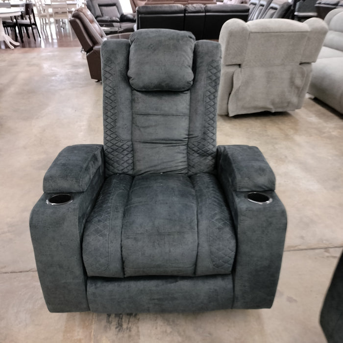 Kingly Cotton Grey Recliner