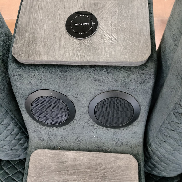 Kingly Grey Rocker, Bluetooth Loveseat, W/ LED Lights