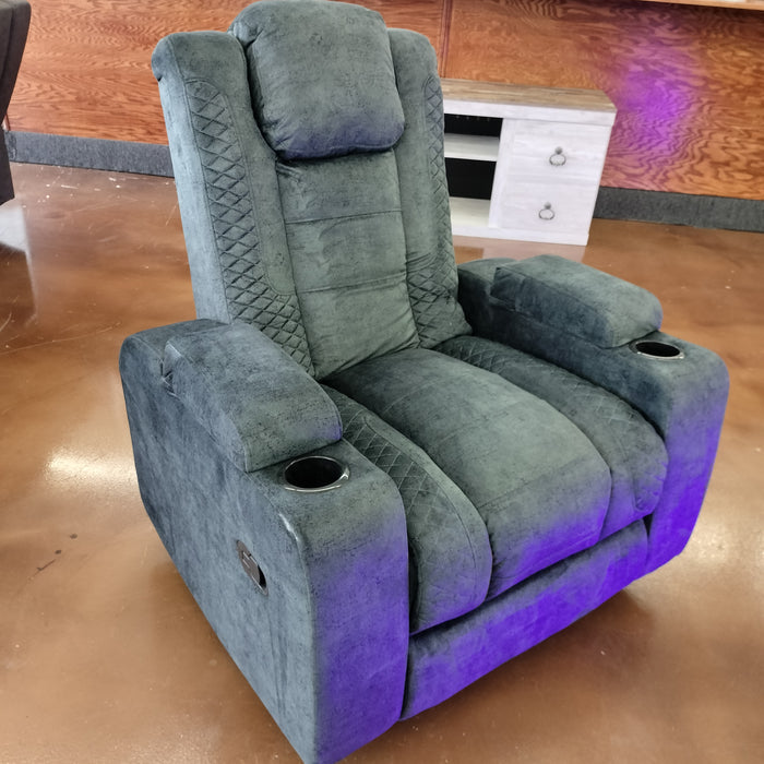 Kingly Cotton Grey Recliner
