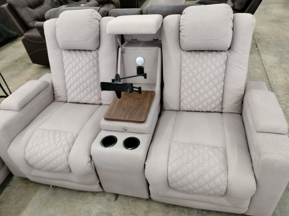 Imperial Cream Loveseat with Tablet holder