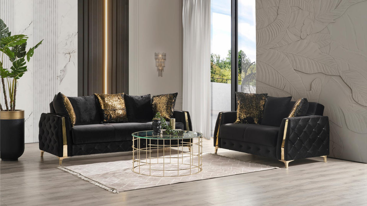 Lust 2 Pc Black (Sofa +Loveseat)