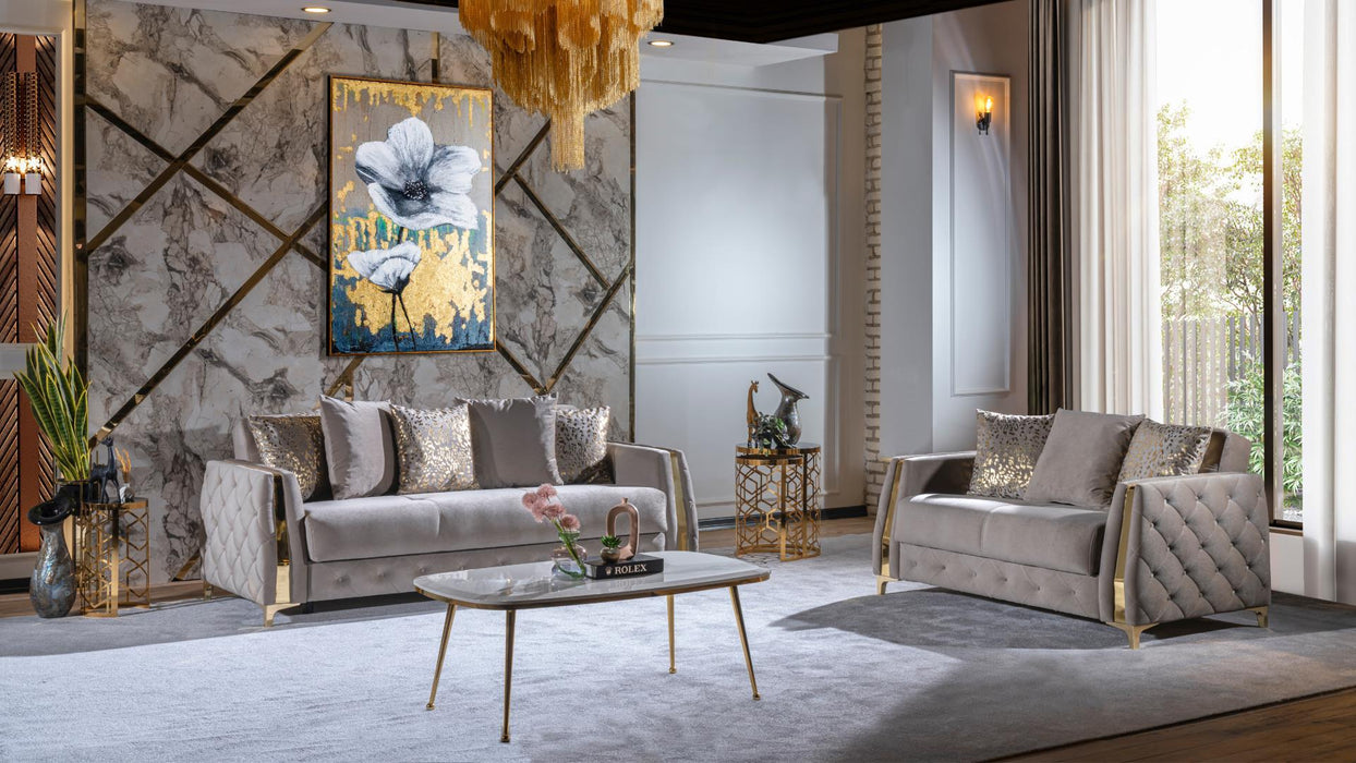 Lust 2 Pc Taupe (Sofa +Loveseat)