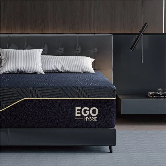 EGOHOME Black 14 inch Hybrid Mattress King