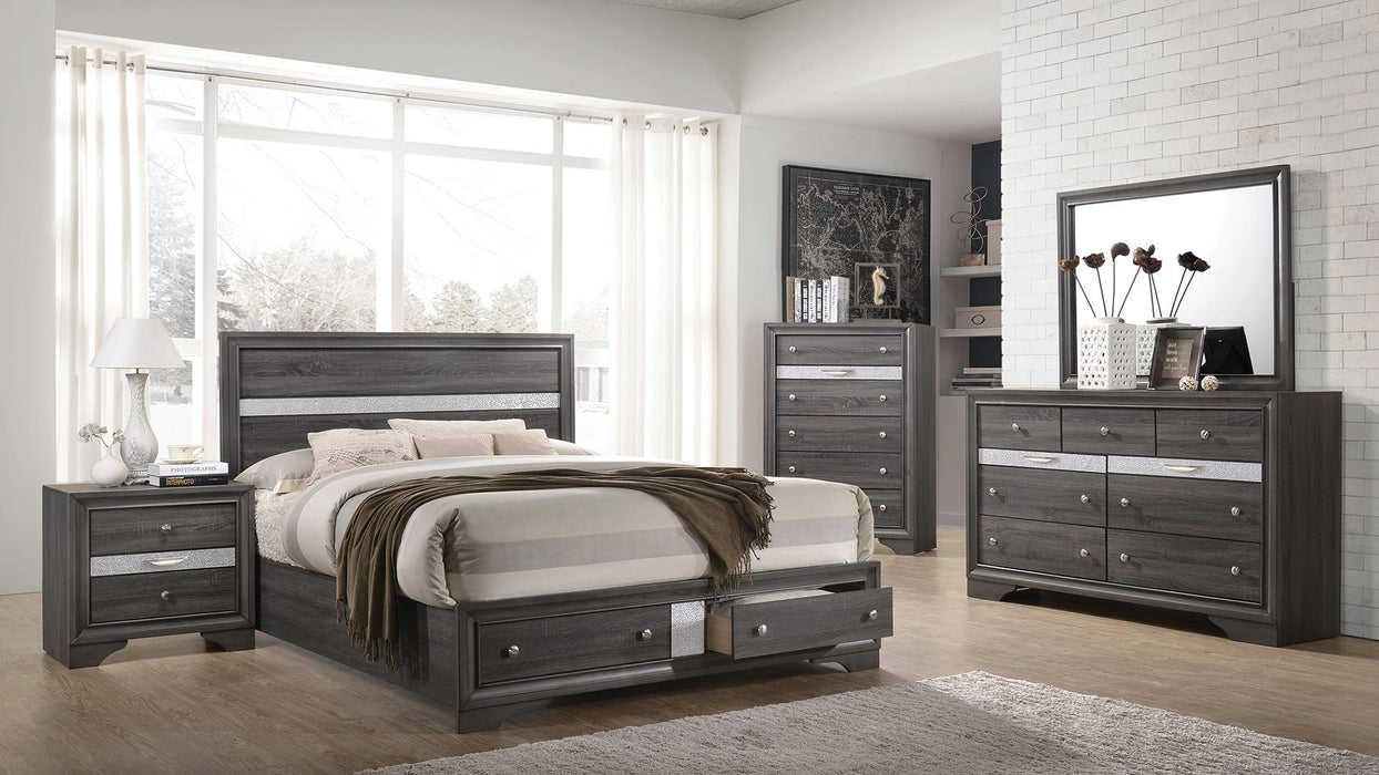 Matrix dresser + mirror grey